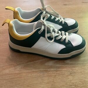 Steve Madden Renegade RNGD 01S1 Women 8.5 White Leather Lace-Up Athletic Sneaker